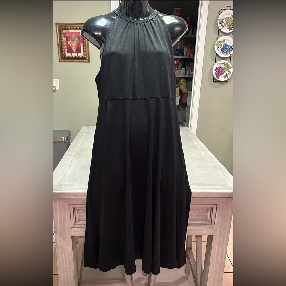 Bhome Maternity Dress Size L Halter Neck Casual Sleeveless Knee Length Sundress